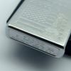 Bật Lửa Zippo Đồng Khối Mạ Chrome Trắng Trơn Phay Xước Chủ Đề Nữ Thần Tự Do Liberty Đời XII La Mã Sản Xuất Năm 1996 ZL878