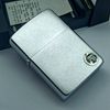 Bật Lửa Zippo Đồng Khối Mạ Chrome Trắng Trơn Phay Xước Đời II La Mã Sản Xuất Năm 1986 ZL875