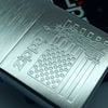 Bật Lửa Zippo Đồng Khối Mạ Chrome Trắng Trơn Phay Xước Chủ Đề Nữ Thần Tự Do Liberty Đời XII La Mã Sản Xuất Năm 1996 ZL878