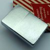 Bật Lửa Zippo Đồng Khối Mạ Chrome Vintage Chặt Góc Phay Xước Trơn 2 Mặt Đời XV La Mã Năm 1999 ZL879