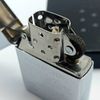 Bật Lửa Zippo Đồng Khối Mạ Chrome Trắng Trơn Phay Xước Chủ Đề Nữ Thần Tự Do Liberty Đời XII La Mã Sản Xuất Năm 1996 ZL877