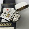 Bật Lửa Zippo Đồng Khối Mạ Chrome Bóng Khắc Ăn Mòn Phủ Sơn Chủ Đề Quần Đảo Hawaii Đời III La Mã Sản Xuất Năm 1987 ZL862