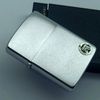 Bật Lửa Zippo Đồng Khối Mạ Chrome Trắng Trơn Phay Xước Đời II La Mã Sản Xuất Năm 1986 ZL875