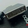 Bật Lửa Zippo Đồng Khối Mạ Chrome Trắng Trơn Phay Xước Chủ Đề Nữ Thần Tự Do Liberty Đời XII La Mã Sản Xuất Năm 1996 ZL876