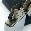 Bật Lửa Zippo Đồng Khối Mạ Chrome Trắng Trơn Bóng Đời IX La Mã Sản Xuất Năm 1993 ZL873