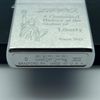 Bật Lửa Zippo Đồng Khối Mạ Chrome Trắng Trơn Phay Xước Chủ Đề Nữ Thần Tự Do Liberty Đời XII La Mã Sản Xuất Năm 1996 ZL876