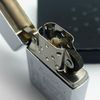 Bật Lửa Zippo Đồng Khối Mạ Chrome Trắng Trơn Phay Xước Chủ Đề Nữ Thần Tự Do Liberty Đời XII La Mã Sản Xuất Năm 1996 ZL876