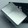 Bật Lửa Zippo Đồng Khối Mạ Chrome Trắng Trơn Phay Xước Chủ Đề Nữ Thần Tự Do Liberty Đời XII La Mã Sản Xuất Năm 1996 ZL878