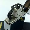 Bật Lửa Zippo Đồng Khối Mạ Chrome Trắng Trơn Phay Xước Đời II La Mã Sản Xuất Năm 1986 ZL875