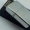 Bật Lửa Zippo Cổ Đồng Khối Mạ Chrome Trắng Trơn Bóng Đời 4 Vạch Huyền Sản Xuất Năm 1986 ZC501
