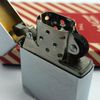 Bật Lửa Zippo Đồng Khối Mạ Chrome Vintage Chặt Góc Phay Xước Trơn 2 Mặt Đời XV La Mã Năm 1999 ZL879