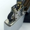 Bật Lửa Zippo Đồng Khối Mạ Chrome Trắng Trơn Phay Xước Đời II La Mã Sản Xuất Năm 1986 ZL875