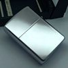 Bật Lửa Zippo Cổ Đồng Khối Mạ Chrome Trắng Trơn Bóng Đời 4 Vạch Huyền Sản Xuất Năm 1986 ZC501
