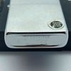 Bật Lửa Zippo Đồng Khối Mạ Chrome Trắng Trơn Phay Xước Đời II La Mã Sản Xuất Năm 1986 ZL875