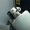 Bật Lửa Zippo Đồng Khối Mạ Chrome Trắng Trơn Phay Xước Đáy Lồi Đời XIII La Mã Sản Xuất Năm 1997 ZL874