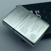 Bật Lửa Zippo Đồng Khối Mạ Chrome Trắng Trơn Phay Xước Chủ Đề Nữ Thần Tự Do Liberty Đời XII La Mã Sản Xuất Năm 1996 ZL877