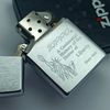 Bật Lửa Zippo Đồng Khối Mạ Chrome Trắng Trơn Phay Xước Chủ Đề Nữ Thần Tự Do Liberty Đời XII La Mã Sản Xuất Năm 1996 ZL876