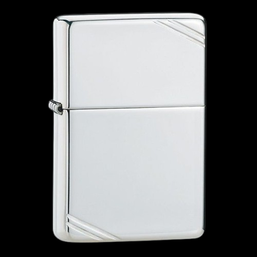 BẬT LỬA ZIPPO BẠC KHỐI STERLING BẢN CHẶT GÓC TRƠN BÓNG ZB37
