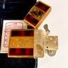 Bật Lửa Zippo Đồng Khối Mạ Vàng Gold Hoa Văn Men Cánh Gián Đời XV Năm 1999 ZL797
