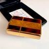 Bật Lửa Zippo Đồng Khối Mạ Vàng Gold Hoa Văn Men Cánh Gián Đời XV Năm 1999 ZL797
