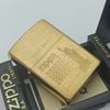 Bật Lửa Zippo Đồng Khối Phay Xước Chủ Đề Khắc Ăn Mòn Nữ Thần Tự Do Liberty Đời XII La Mã Sản Xuất Năm 1996 ZL864