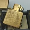 Bật Lửa Zippo Đồng Khối Phay Xước Chủ Đề Khắc Ăn Mòn Nữ Thần Tự Do Liberty Đời XII La Mã Sản Xuất Năm 1996 ZL864