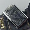 Bật Lửa Zippo Đồng Khối Mạ Chrome Khắc Ăn Mòn Chủ Đề Venetian Sản Xuất Năm 1999 Đời XV La Mã ZL867
