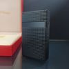 Bật Lửa Dupont HK Ga Đá Vân Kim Cương Sơn Đen Phối Rulo Và Nắp Vàng D218