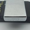 Bật Lửa Zippo Đồng Khối Mạ Chrome Trắng Trơn Phay Xước Đáy Lồi Đời X La Mã Sản Xuất Năm 1994 ZL859