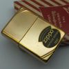 Bật Lửa Zippo Đồng Khối Vintage Chặt Góc Trơn Bóng 2 Mặt Sản Xuất Năm 1986 Đời II La Mã ZQH196