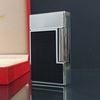 Bật Lửa Dupont HK Ga Đá Nắp Kim Cương Trắng Sơn Đen Vân 3D D213
