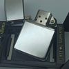 Bật Lửa Zippo Đồng Khối Mạ Chrome Trắng Trơn Bóng Đời V La Mã Sản Xuất Năm 1989 ZL858