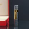 Bật Lửa Dupont HK Ga Đá Vân Kim Cương Trắng Phối Rulo Và Nắp Vàng D217