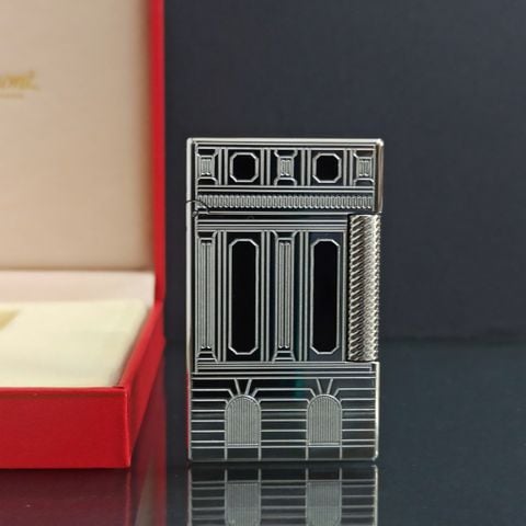 Bật Lửa ST Dupont HK Cao Cấp Place Vedôme Họa Tiết Sơn Đen D222