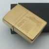 Bật Lửa Zippo Đồng Khối Phay Xước Chủ Đề Khắc Ăn Mòn Nữ Thần Tự Do Liberty Đời XII La Mã Sản Xuất Năm 1996 ZL864