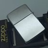 Bật Lửa Zippo Đồng Khối Mạ Chrome Trắng Trơn Bóng Đời V La Mã Sản Xuất Năm 1989 ZL858