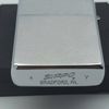 Bật Lửa Zippo Đồng Khối Mạ Chrome Trắng Trơn Phay Xước Đáy Lồi Đời V La Mã Sản Xuất Năm 1989 ZL860