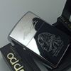 Bật Lửa Zippo Đồng Khối Mạ Chrome Khắc Ăn Mòn Chân Dung Các Vị Tổng Thống Hoa Kỳ Đời V La Mã Sản Xuất Năm 1989 ZL865