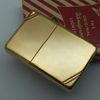 Bật Lửa Zippo Đồng Khối Vintage Chặt Góc Trơn Bóng 2 Mặt Sản Xuất Năm 1986 Đời II La Mã ZQH196