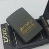 Bật Lửa Zippo Đồng Khối Phủ Sơn Đen Sần Đáy Lồi Chữ Xéo Đời VII La Mã Sản Xuất Năm 1991 ZL866