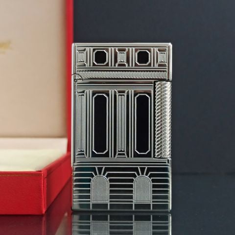 Bật Lửa ST Dupont HK Cao Cấp Place Vedôme Họa Tiết Sơn Đen D222