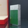 Bật Lửa Dupont HK Ga Đá Vân Kim Cương Sơn Xanh Họa Tiết Da Rắn Lửa Tai Thỏ D215