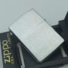 Bật Lửa Zippo Đồng Khối Mạ Chrome Trắng Trơn Phay Xước Đáy Lồi Đời V La Mã Sản Xuất Năm 1989 ZL860
