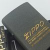 Bật Lửa Zippo Đồng Khối Phủ Sơn Đen Sần Đáy Lồi Chữ Xéo Đời VII La Mã Sản Xuất Năm 1991 ZL866