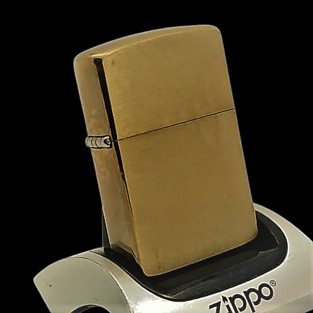 Bật Lửa Zippo Đồng Khối Trơn Phay Xước Đời V La Mã Năm 1989 ZL739