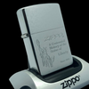 Bật Lửa Zippo Đồng Khối Mạ Chrome Trắng Trơn Phay Xước Chủ Đề Nữ Thần Tự Do Liberty Đời XII La Mã Sản Xuất Năm 1996 ZL876