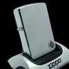 Bật Lửa Zippo Đồng Khối Mạ Chrome Trắng Trơn Phay Xước Đời II La Mã Sản Xuất Năm 1986 ZL875