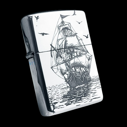 BẬT LỬA ZIPPO ARMOR VỎ DẦY BẠC ĐÚC NGUYÊN KHỐI STERLING CHỦ ĐỀ THUẬN BUỒM XUÔI GIÓ ZB19