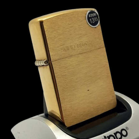 Bật Lửa Zippo Đồng Khối Solid Brass Trơn Phay Xước 2 Mặt Đời X La Mã Năm 1994 ZL680