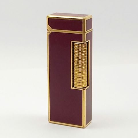 Bật Lửa Dunhill Bọc Vàng Phủ Men Đỏ DH138